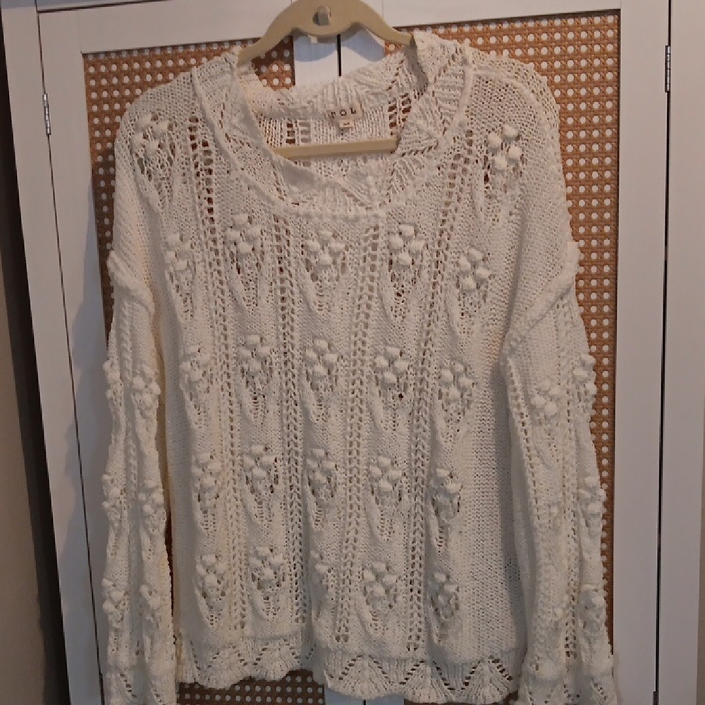 POL Cream Embellished Long Sleeve Cardigan
